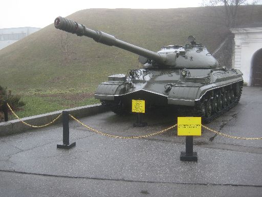 A tank on display