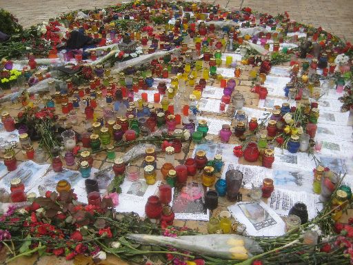 Euromaidan memorial in front of St. Sophia