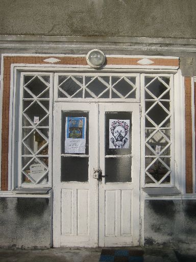 Euromaidan posters on one of the 'homes'