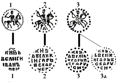 Identification diagram for some Ivan IV kopeks