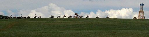 Reenactment of Mongol military movement